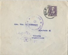 Carta Bilbao (Vizcaya) Vitoria (Alava) Censura Bilbao. 1939 comprar usado  Enviando para Brazil
