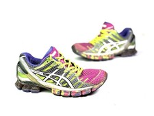 ASICS Gel Kinsei 4 Running Rosa Roxo Verde Branco T189Q Feminino Tamanho 8 comprar usado  Enviando para Brazil