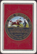 Usado, Cartas de baralho cartão único antigo largo GRAMOFONE DISCO arte publicitária corrida de cavalos  comprar usado  Enviando para Brazil