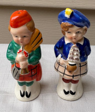 Agitadores de sal e pimenta escoceses vintage menino e menina com rolhas - Japão, usado comprar usado  Enviando para Brazil