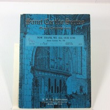  Partituras vintage órgão Santa Cecília Now Thank We All Our God Bach 868  comprar usado  Enviando para Brazil