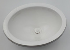 Pia de plástico branco 10" X 13" tigela única trailer com clipes de rolha parafusos tubo para baixo, usado comprar usado  Enviando para Brazil