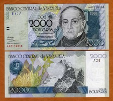 Venezuela 2000 bolivares usato  Spedire a Italy