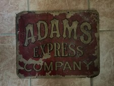 Placa de cartão de chamada Adams Express Company da década de 1880 vagões cavalos entrega retirada comprar usado  Enviando para Brazil