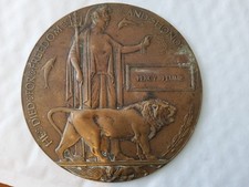 Ww1 death plaque for sale  BURY ST. EDMUNDS