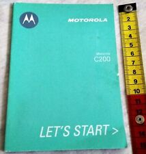 Celular Motorola C200 instruções originais manual do usuário inglês, usado comprar usado  Enviando para Brazil
