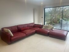 Leather modular red for sale  MILTON KEYNES