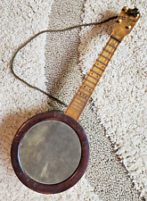 Usado, Antigo Rolando Banjolele com Ressonador Traseiro Celluloide Pinos 4 Cordas Pele de Bezerro Tambor comprar usado  Enviando para Brazil