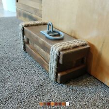Layered pinewood doorstop for sale  LONDON