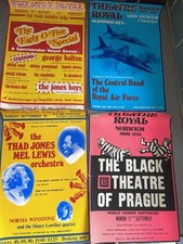 4 x carteles de espectáculos de colección Thad Jones Mel Lewis de Thad Royal Norwich 1972 otros. segunda mano  Embacar hacia Mexico