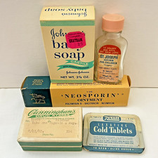 Lote de produtos de higiene pessoal vintage Johnson Baby Soap Farmácia Publicitária comprar usado  Enviando para Brazil
