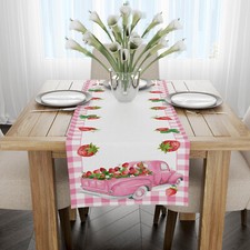 Usado, Mesa de centro xadrez rosa vermelho morango corredor cozinha jantar decoração comprar usado  Enviando para Brazil