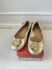 Sapatilhas de balé femininas Tory Burch Reva ouro metálico estampa de pele de cobra tamanho 9,5 M, usado comprar usado Sapatilhas de balé femininas Tory Burch Reva ouro metálico estampa de pele de cobra tamanho 9,5 M, usado comprar usado  Enviando para Brazil