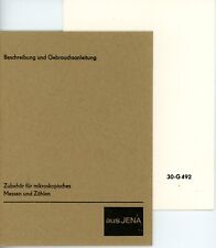 Zeiss bedienungsanleitung zube gebraucht kaufen  Dresden