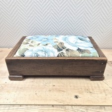 Usado, Banqueta estofada vintage apoio para os pés pufe banco comprar usado  Enviando para Brazil