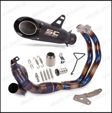 Sistema de escape azul titânio tubo de ligação cabeçalho dianteiro 51mm para Yamaha MT-07 FZ07 comprar usado  Enviando para Brazil