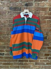 Moletom de rugby listrado esporte polo vintage anos 90 médio Ralph Lauren colorido EUA comprar usado  Enviando para Brazil