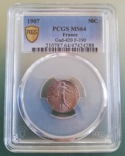 Centimes semeuse 1907 d'occasion  Sévérac-le-Château