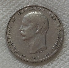 1911 greece drachmai for sale  Copalis Beach
