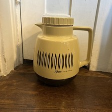Garrafa de café vintage meados do século Oster vidro térmico isolado 2 qt bege/marrom comprar usado  Enviando para Brazil