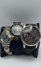 Usado, Pacote com 3 relógios masculinos Guess sortidos de aço inoxidável comprar usado  Enviando para Brazil