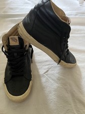 Tênis de skate Vans Sk8-Hi couro preto cano alto masculino tamanho 10 fora da parede comprar usado  Enviando para Brazil