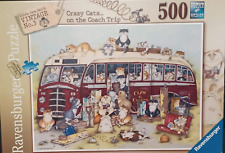 Rompecabezas Ravensburger 500 piezas Crazy Cats: #3 The Coach Trip Linda Jane Smith segunda mano  Embacar hacia Mexico
