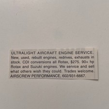 Ultralight aircraft engine for sale  Hinckley