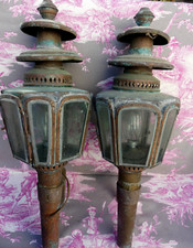 Pair carriage lanterns d'occasion  Expédié en Belgium