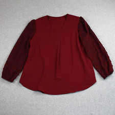 Pulôver feminino sem marca top L vermelho manga longa gola V plissado único frontal, usado comprar usado Pulôver feminino sem marca top L vermelho manga longa gola V plissado único frontal, usado comprar usado  Enviando para Brazil