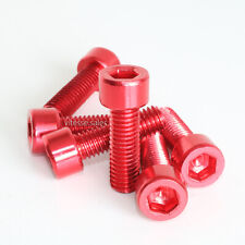 M8 X 25mm Parafusos De Alumínio Anodizado Vermelho 32mm parafusos Vermelho M8 Cap Head Bolt 2.38g comprar usado  Enviando para Brazil