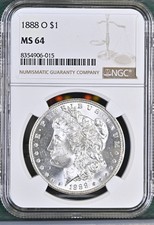 1888-O DÓLAR ORGAN NGC MS64 | QUASE GEM BU UNC MS 64 MOEDA DATA MELHOR comprar usado  Enviando para Brazil