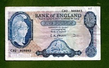 Bank england five for sale  SUNDERLAND
