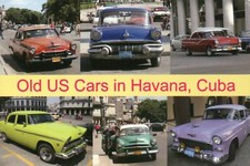 Usado, Carros americanos antigos em Havana Cuba, automóveis antigos dos EUA, Caribe --- Cartão postal comprar usado  Enviando para Brazil
