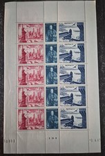 Monaco 1947 feuille d'occasion  France
