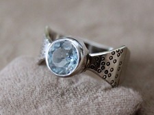 Hübscher blautopas ring gebraucht kaufen  Gemünden