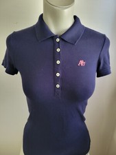 Usado, Camisa polo feminina Aeropostale manga curta logotipo azul marinho sólido pequena comprar usado  Enviando para Brazil