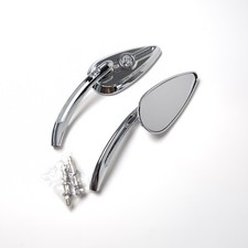 Conjunto de espelhos retrovisores Harley Touring Glide Dyna cromo caveira motocicleta comprar usado  Enviando para Brazil