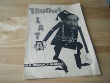 Trudne Lata, Polish Programme/Leaflet, Italian Film 1947 na sprzedaż  Wysyłka do Poland