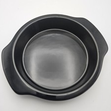 Chantal 1 Qt prato de bolo/caçarola de cerâmica preta 8" forno redondo seguro em excelente estado usado, usado comprar usado  Enviando para Brazil