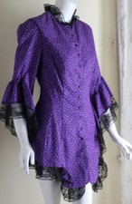 NOVA Blusa Túnica Frontier Classics Tamanho P Roxa Romântica Eduardiana Ocidental  comprar usado  Enviando para Brazil