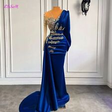 Vestidos de noite luxuosos de manga comprida cetim Dubai feminino festa formal vestidos de noite, usado comprar usado  Enviando para Brazil