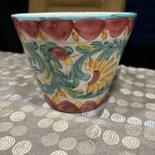 Blumentopf vintage handgemalt gebraucht kaufen  Stolberg (Rhld.)