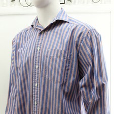 Camisa masculina manga longa Tommy Hilfiger tamanho 15.5 listrada multicolorida  comprar usado  Enviando para Brazil