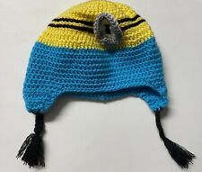 Gorro de ganchillo hecho a mano Despicable Me Minion amarillo/azul bebé segunda mano  Embacar hacia Argentina