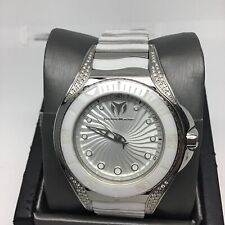 Relógio feminino Techno Marine 213003 azul Mante diamante acentuado cerâmica/SS comprar usado  Enviando para Brazil