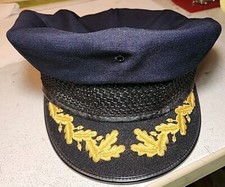 Usado, Chapéu McCain Uniform Company piloto policial pequeno com capa folhas de ouro na aba comprar usado  Enviando para Brazil