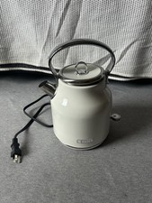 Chaleira elétrica retrô corpo de aço inoxidável Haden 1,7 litros, branca comprar usado  Enviando para Brazil