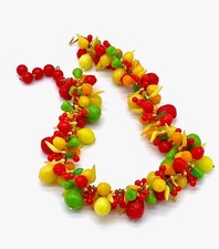 Colar de salada de frutas vintage de plástico antigo Carmen Miranda Hong Kong comprar usado  Enviando para Brazil
