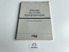 Abrégé code typographique d'occasion  France